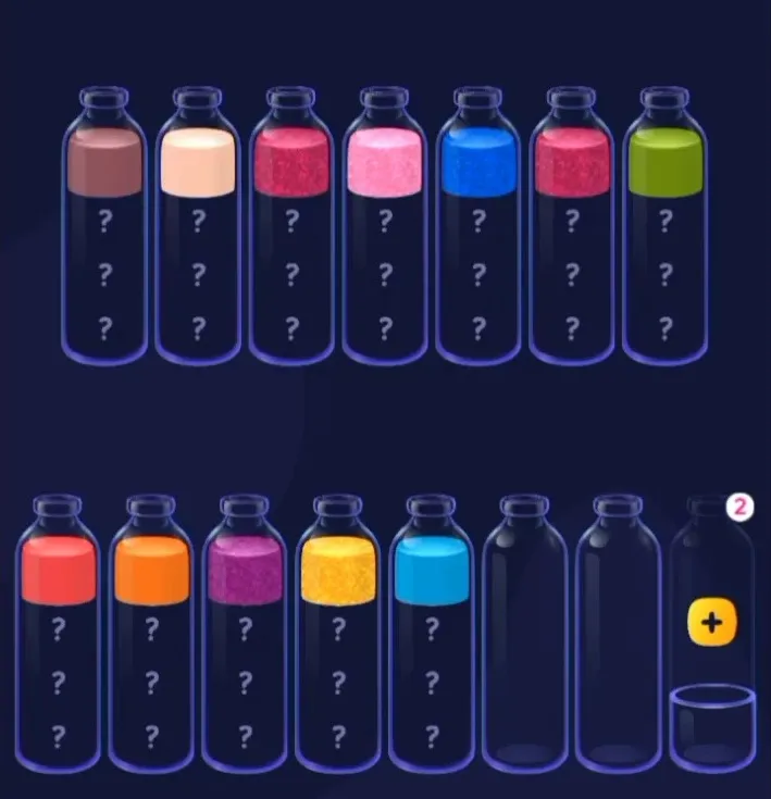 Уровень 123 Get Color: Двенадцать цветов в двух рядах